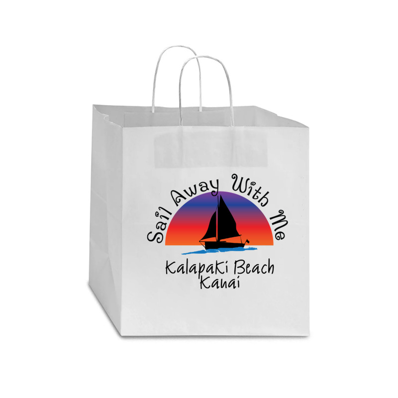 Sail Away With Me Kalapaki Star Paper Bag - 13 X 7 X 13 | Artistshot