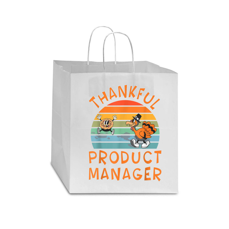 Product Manager Job Funny Thanksgiving T Shirt Star Paper Bag - 13 X 7 X 13 | Artistshot