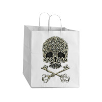 Skull And Two Keys Tshirt Classique Take Out Paper Bag - 14 X 10 X 15 1/2 | Artistshot