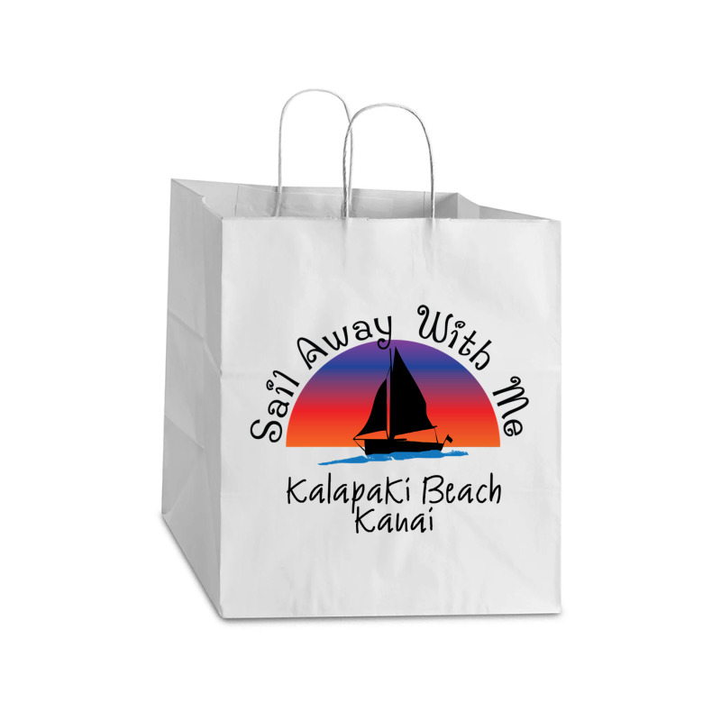 Sail Away With Me Kalapaki Take Out Paper Bag - 14 X 10 X 15 1/2 | Artistshot