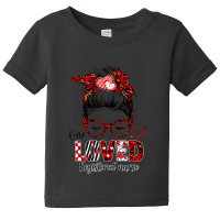 Messy Bun Hair One Loved Registered Nurse Valentine's Day Baby Tee | Artistshot