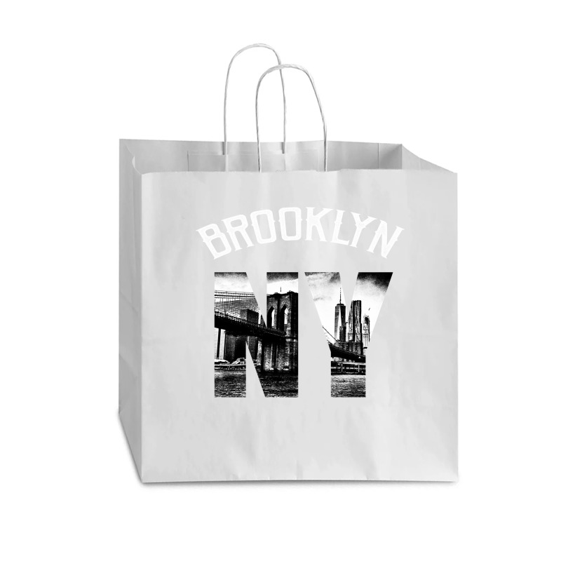 Brooklyn New York Skyline Hoodie Brooklyn Sweatshirt Vogue Paper Bag - 16 X 6 X 12 | Artistshot