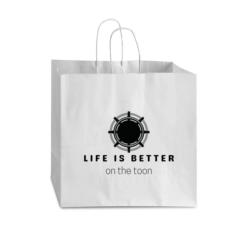 Life Is Better On The Toon Pontoon Vogue Paper Bag - 16 X 6 X 12 | Artistshot