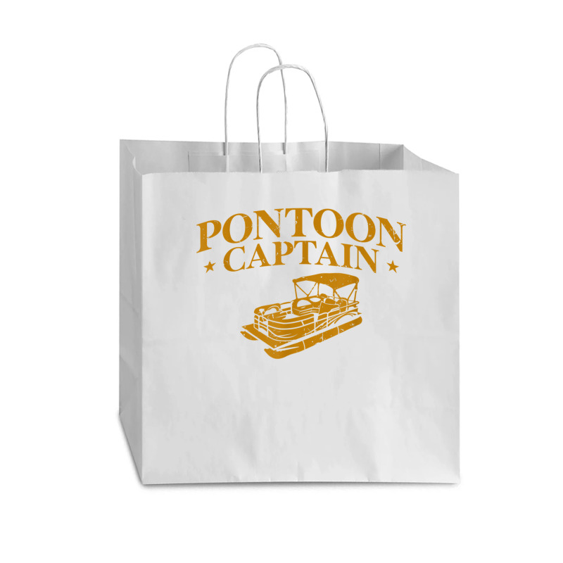 Pontoon Boat Captain Lake Lover Pontoon Captain Vogue Paper Bag - 16 X 6 X 12 | Artistshot