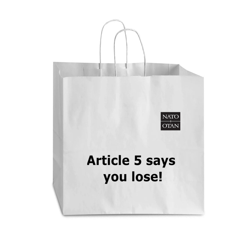 Nato Article 5 Vogue Paper Bag - 16 X 6 X 12 | Artistshot