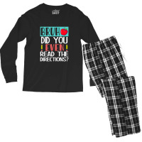 Bruh. Did You Even Read The Directions, Teacher Saying Quote Men's Long Sleeve Pajama Set | Artistshot