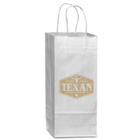 State Of Texas Raised Texan Native Boutique T Shirt Wine Paper Bag - 5 1/2 X 3 1/4 X 13 | Artistshot