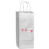 Heart Attack Surgery The Beat Goes On Survivor Rehab Recover Long Slee Wine Paper Bag - 5 1/2 X 3 1/4 X 13 | Artistshot