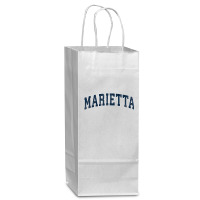 Marietta Georgia Ga Vintage Sports Design Navy Design Wine Paper Bag - 5 1/2 X 3 1/4 X 13 | Artistshot