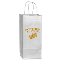 Pontoon Boat Captain Lake Lover Pontoon Captain Wine Paper Bag - 5 1/2 X 3 1/4 X 13 | Artistshot