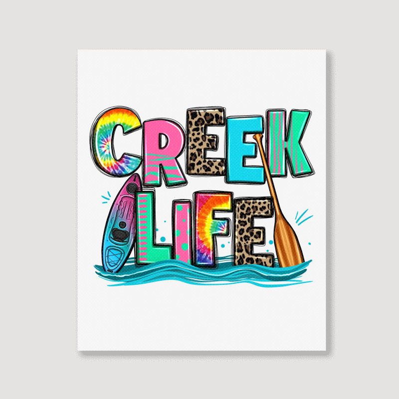 Creek Life Kayaking Portrait Canvas Print | Artistshot