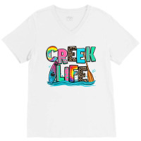 Creek Life Kayaking V-neck Tee | Artistshot