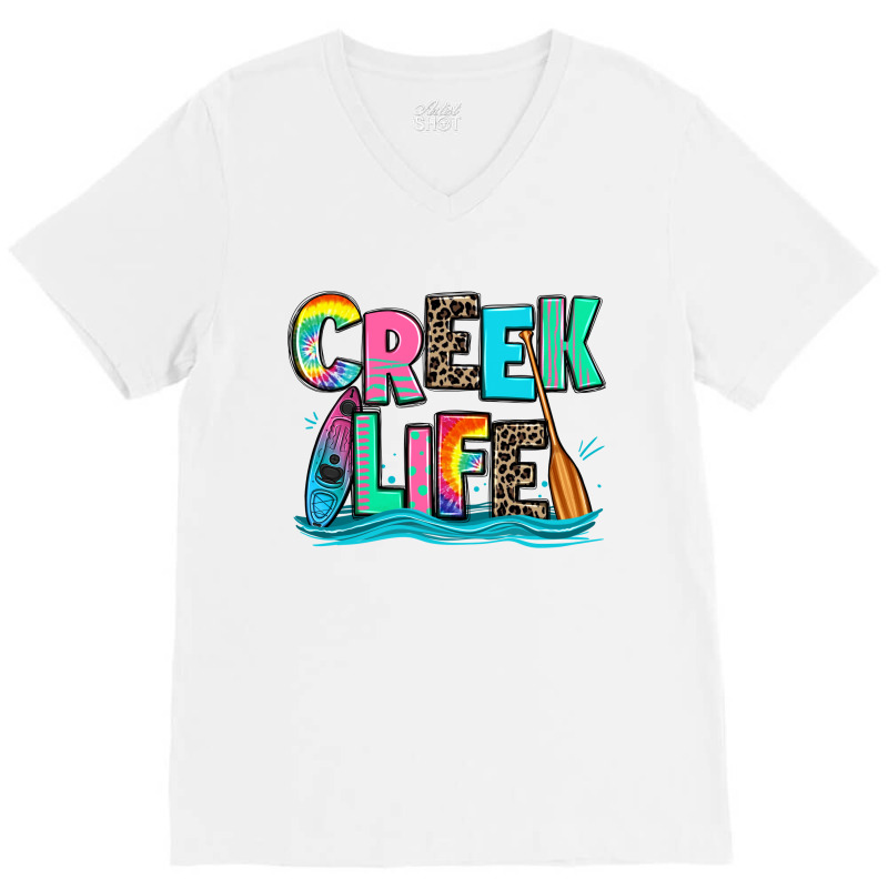 Creek Life Kayaking V-neck Tee | Artistshot