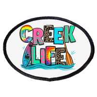 Creek Life Kayaking Oval Patch | Artistshot