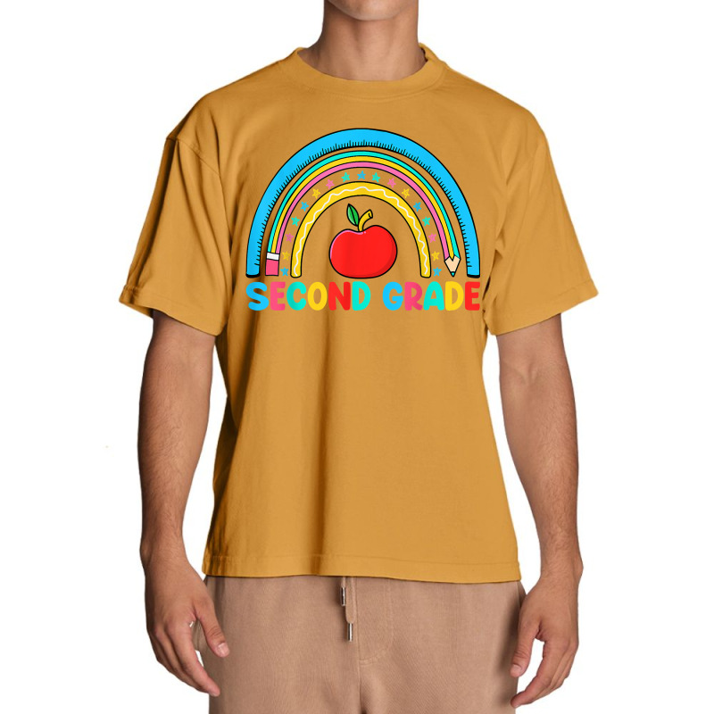 Rainbow Second Grade 2nd Grade Back To School Teacher Kids T Shirt Urban Heavy T-shirt | Artistshot