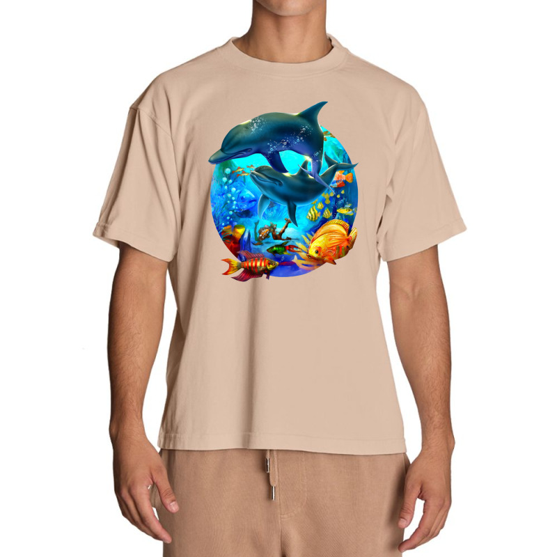 Dolphin Sea Life Save The Ocean Marine Biology Aquarium Urban Heavy T-shirt | Artistshot