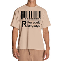 Barcode Sign R For Adult Language Warning Label Sign T Shirt Urban Heavy T-shirt | Artistshot