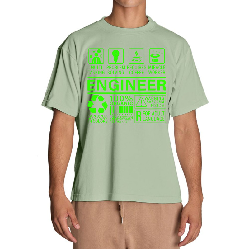 Engineer Definition Gift, It Compuper Skills Multitasking Urban Heavy T-shirt | Artistshot