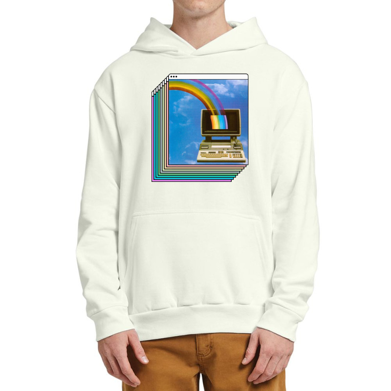 Vaporwave Aesthetic Compter Design Urban Pullover Hoodie | Artistshot