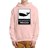 Whale Lover Funny Cetology Easily Distracted By Whales Ocean T Shirt Urban Pullover Hoodie | Artistshot