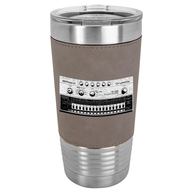 Tr 606 House Music Design Faded Distressed Style Leatherette Tumbler | Artistshot