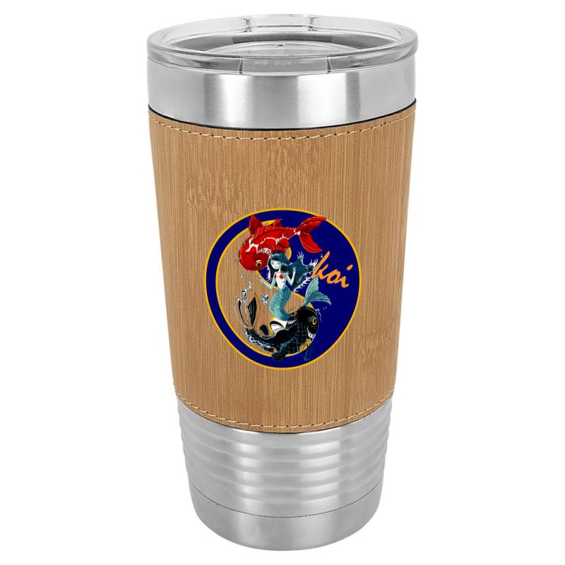 Oriental Beauty Koi & Feng Shui Leatherette Tumbler | Artistshot