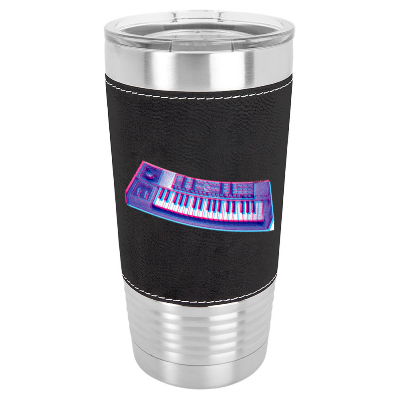 Analog Synthesizer 8bit 3d Retro Artwork Design Leatherette Tumbler | Artistshot