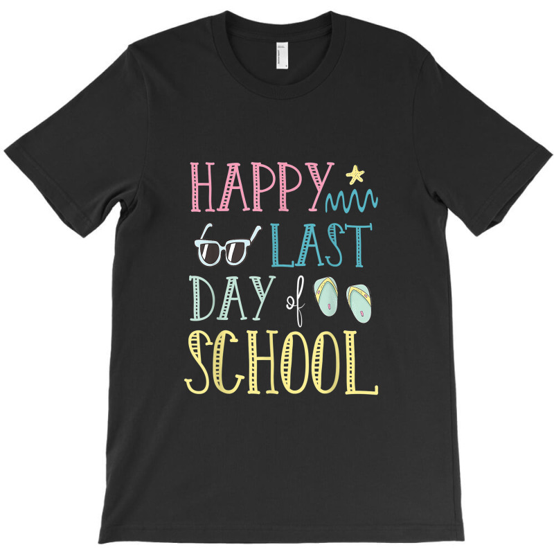 Happy Last Day Of School Flip Flops Glasses Summer Teacher T-shirt | Artistshot