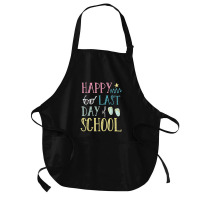 Happy Last Day Of School Flip Flops Glasses Summer Teacher Medium-length Apron | Artistshot