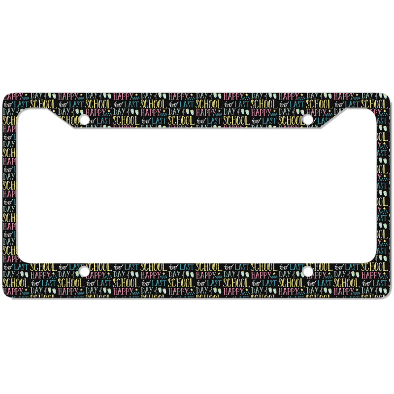 Happy Last Day Of School Flip Flops Glasses Summer Teacher License Plate Frame | Artistshot