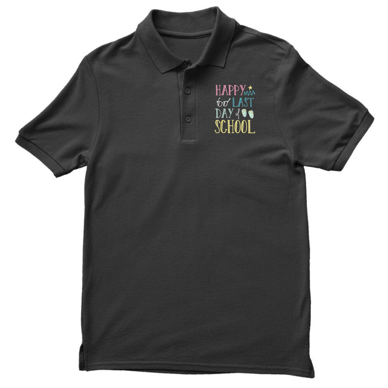 Happy Last Day Of School Flip Flops Glasses Summer Teacher Men's Polo Shirt | Artistshot