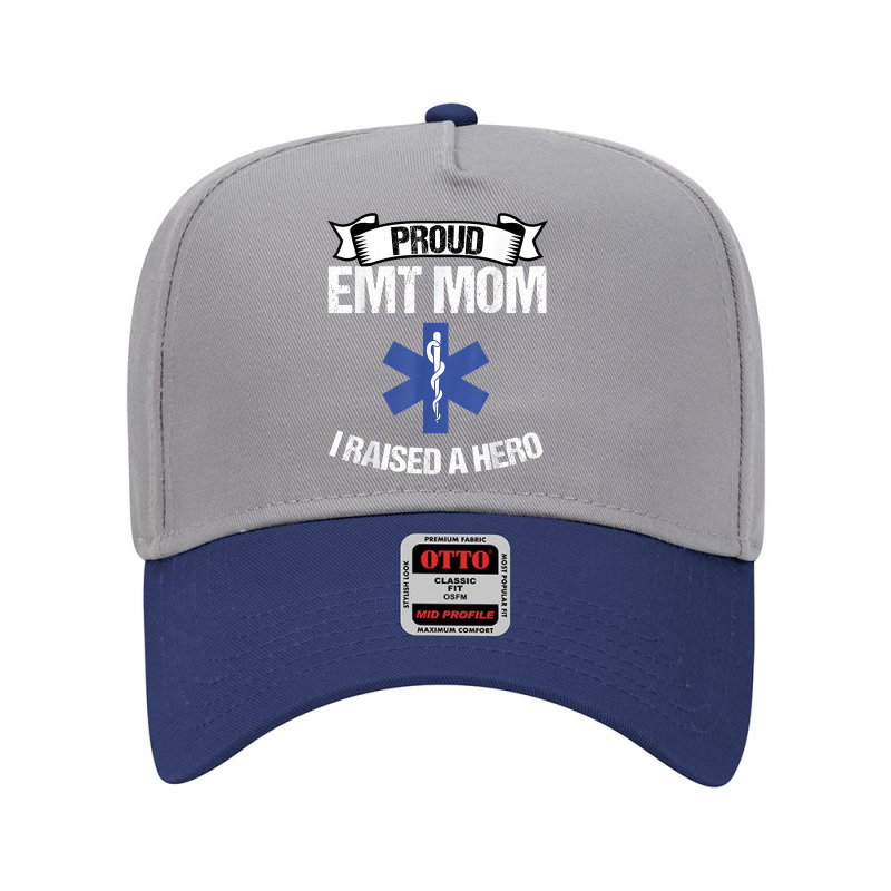 Proud Emt Mom I Raised A Hero Women Paramedics Ems T Shirt Adjustable Baseball Cap | Artistshot