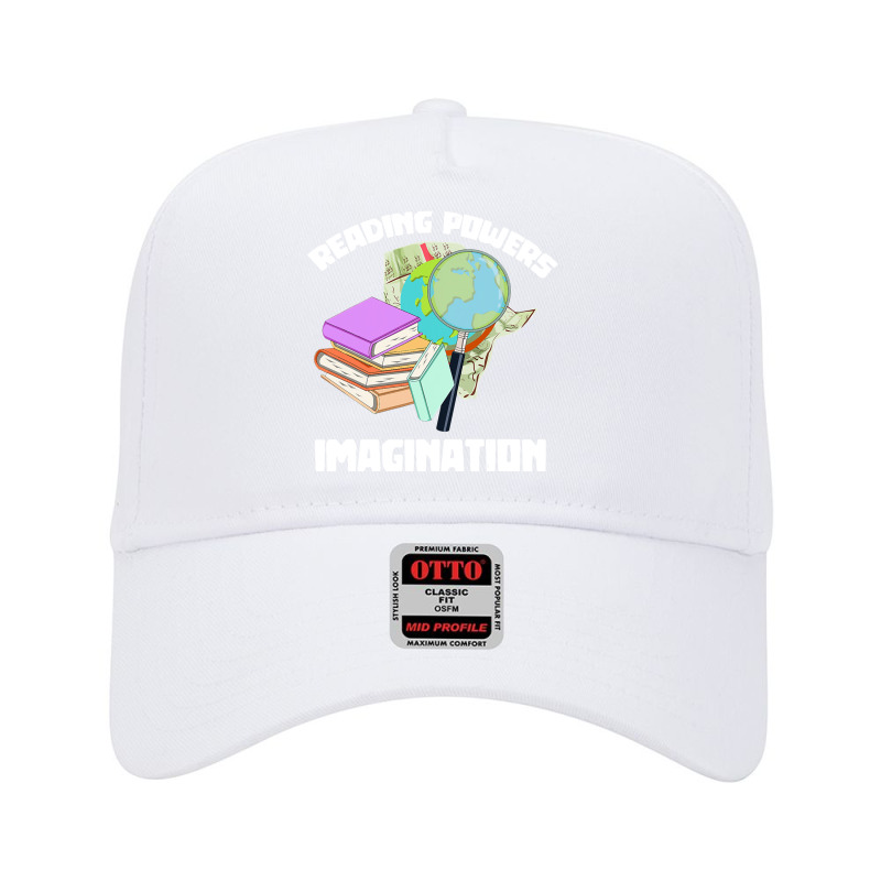 Reading Powers Imagination Bookworm Adjustable Baseball Cap by EnturArt | Artistshot