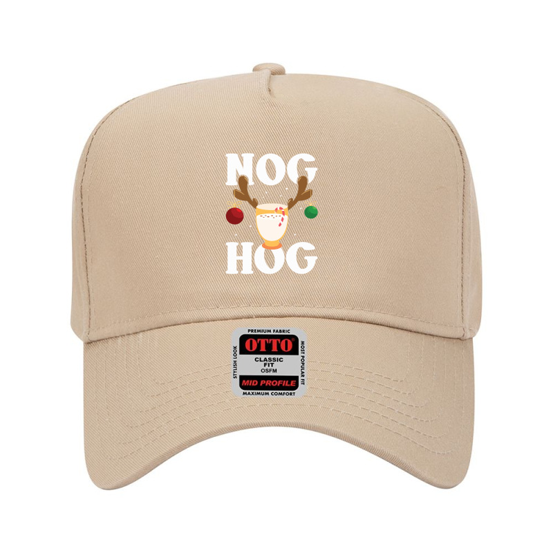 Nog Hog National Eggnog Christmas Holiday Food Adjustable Baseball Cap | Artistshot