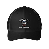 Engines And Beer The Reason I'm Here Funny Mechanic Mesh Cap | Artistshot