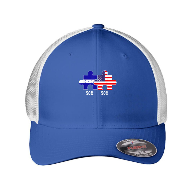 Half American Half Honduran Flag Combined Honduras Catracho T Shirt Mesh cap by cm-arts | Artistshot