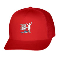 True Shark Story Fun Leg Amputee Prosthetic Surgery Graphic T Shirt Trucker Cap | Artistshot