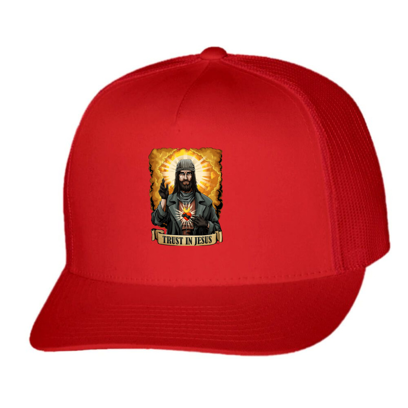 Trust In Jesus, Trust In Jesus Art, Trust In Jesus Vintage, Trust In J Trucker Cap by cm-arts | Artistshot