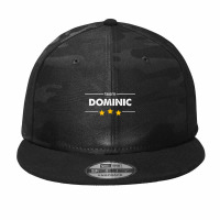 Family Name Surname Or First Name  Team Dominic T Shirt Camo Snapback | Artistshot