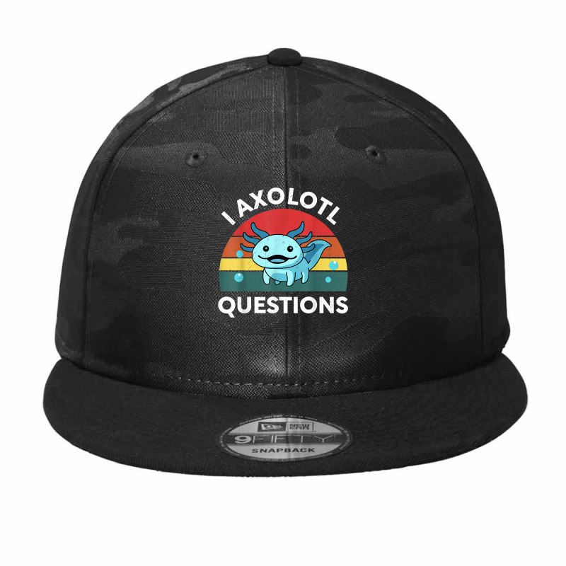 Retro Anime Shirt I Axolotl Questions Amine Lovers Gift T Shirt Camo Snapback by cm-arts | Artistshot