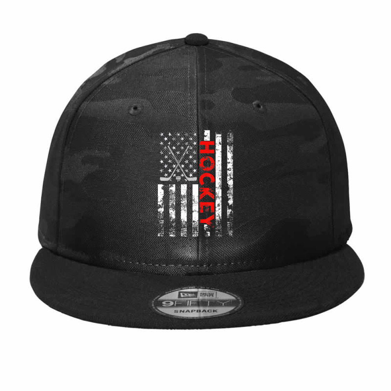 American Flag Hockey Usa Patriotic Camo Snapback by cm-arts | Artistshot