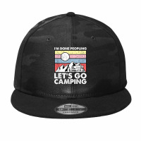 I'm Done Peopling Let's Go Camping   Anit Social Camper Life T Shirt Camo Snapback | Artistshot