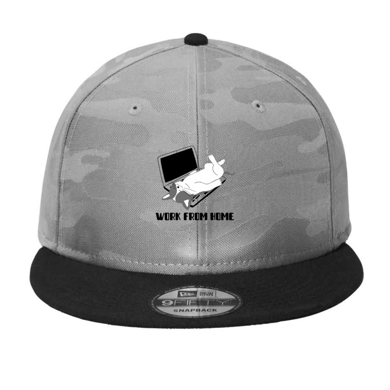 Work From Home Camo Snapback by atereabag | Artistshot