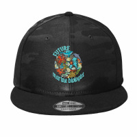 Future Marine Biologist Ocean Life Drawing Whale Octopus Camo Snapback | Artistshot