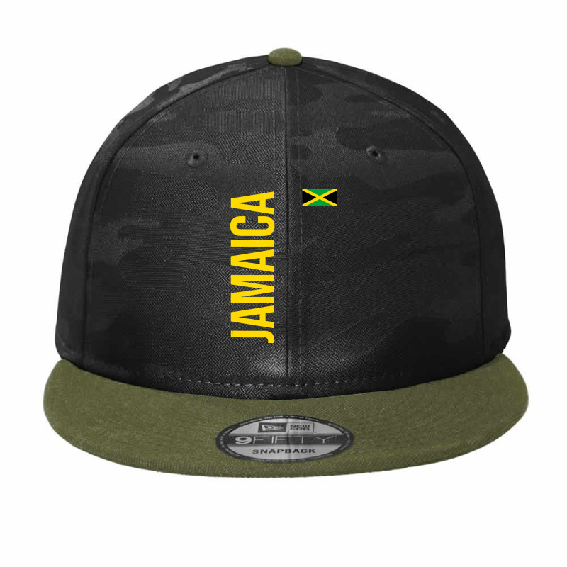 Jamaica Flag Athletic Soccer Football Sports Jersey Camo Snapback | Artistshot