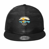 Hot Springs Arkansas Souvenir Mountain Sunset River T Shirt Camo Snapback | Artistshot