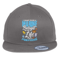 I Want To Be Marine Biologist So Life Has A Porpoise Grunge Flat Bill Snapback Cap | Artistshot