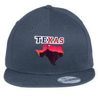 State Of Texas Map With State Flag Flat Bill Snapback Cap | Artistshot