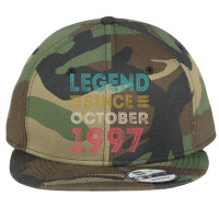 25 Year Old Legend Since October 1997 25th Birthday Vintage Flat Bill Snapback Cap | Artistshot