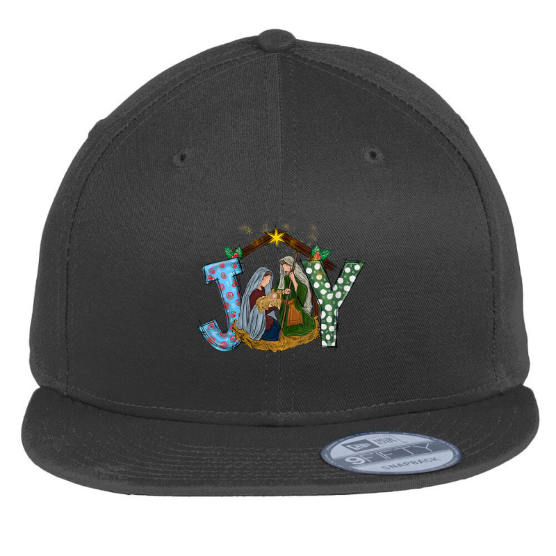 Womens Christmas Joy Baby Jesus Religious Nativity Christian Xmas V Ne Flat Bill Snapback Cap by cm-arts | Artistshot